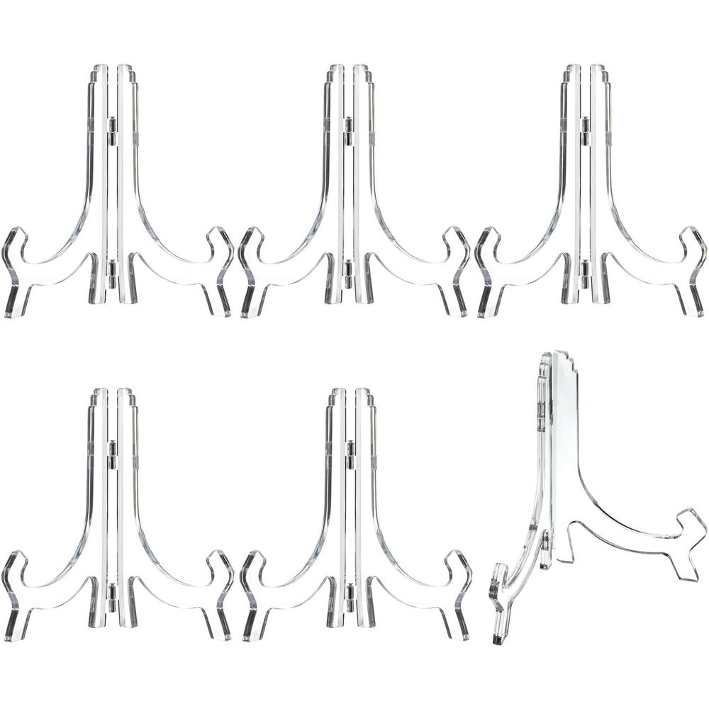 Clear Acrylic Book Stand Holder - 6팩 7인치 투명 아크릴 이젤 스탠드