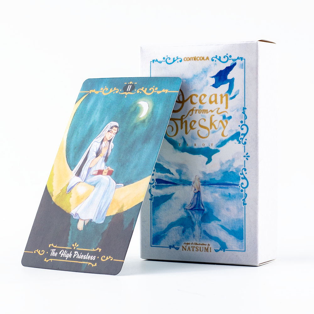Tarot Deck With Guidebook - 10.3*6cm 손으로 그린 수채화 타로 카드