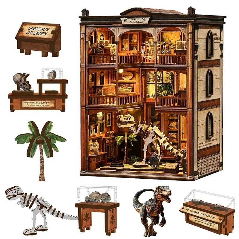 Diy Wooden Book Nook Kit Shelf Insert - DIY 북 누크 선반 인서트 키트