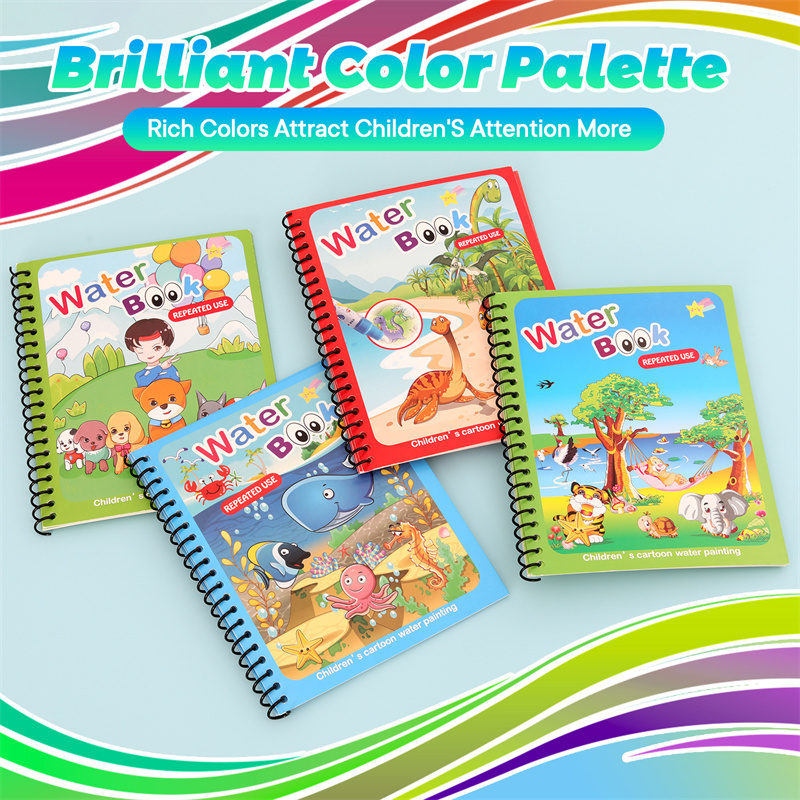 몬테소리 재사용 가능한 색칠하기 책, 매직 워터 그리기 - Reusable Water Magic Coloring Book 리뷰 및 가격