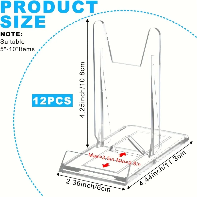 5/12pcs 투명 아크릴 디스플레이 스탠드 작은 조절 - Clear Acrylic Book Stand Holder 리뷰 및 가격