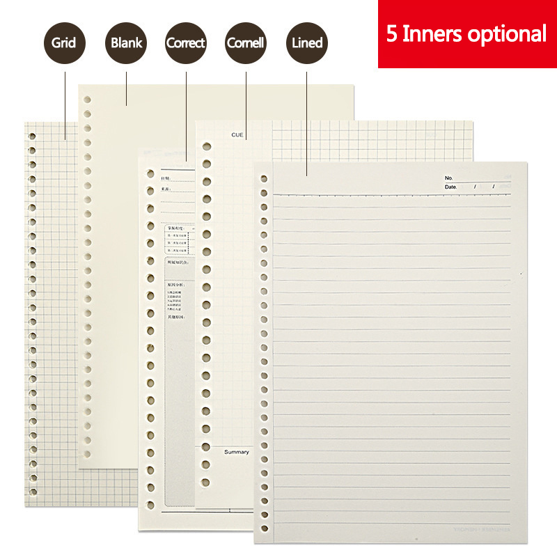 A5 B5 라인 그리드 20 홀 루스 리프 노트 리필  - A5 Spiral Dotted Grid Notebook 리뷰 및 가격
