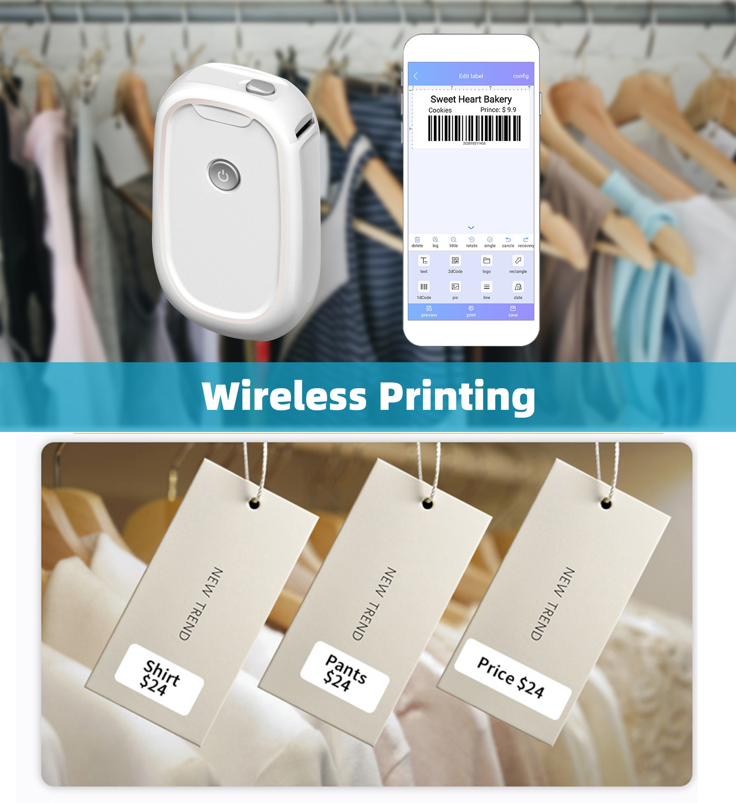 무선 휴대용 라벨 메이커 기계, 미니 포켓 열 라벨 프 - Mini Pocket Thermal Printer Paper Roll 리뷰 및 가격