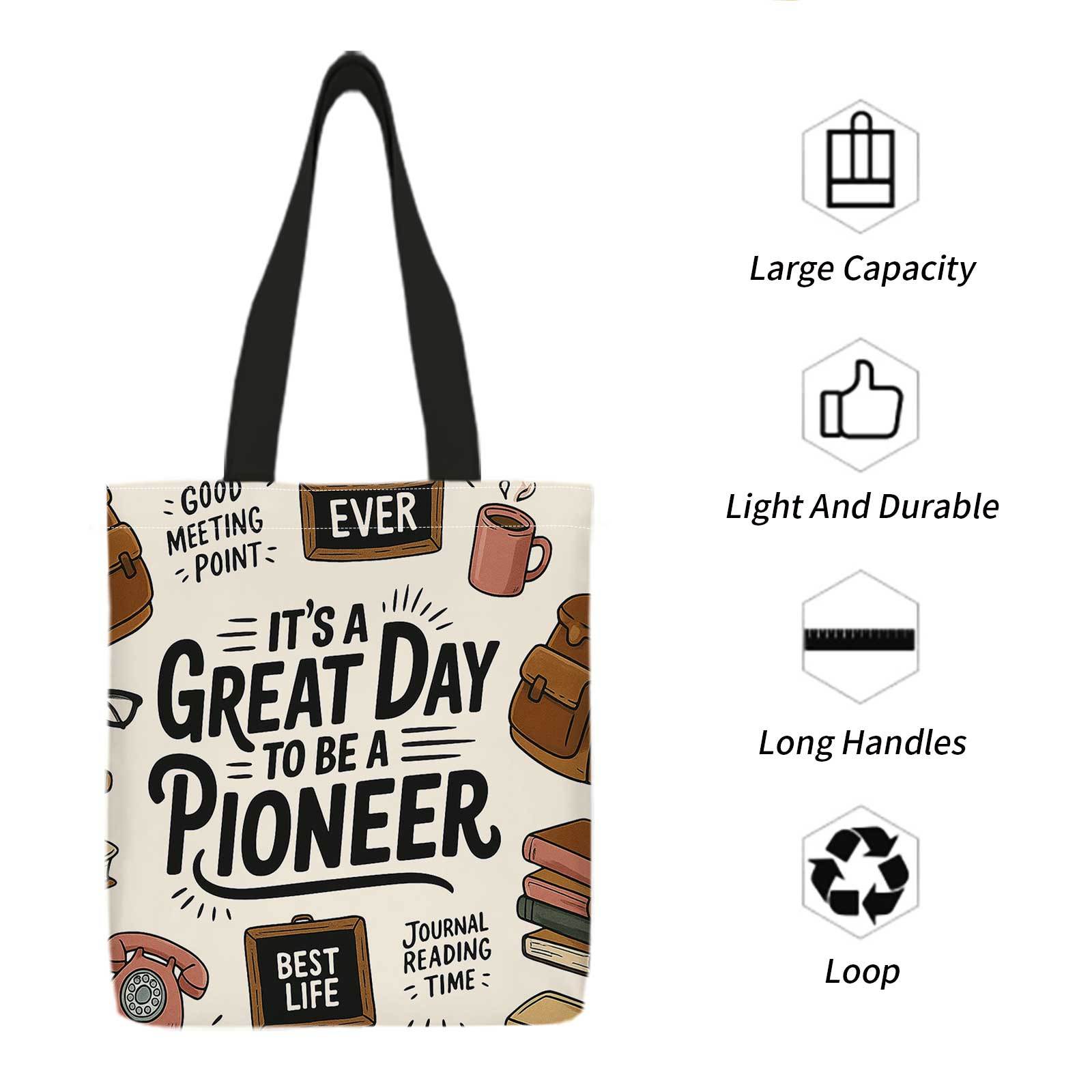 양면에 프린트가 있는 쇼핑 토트백으로, 개척자, 책,  - Books 리뷰 및 가격