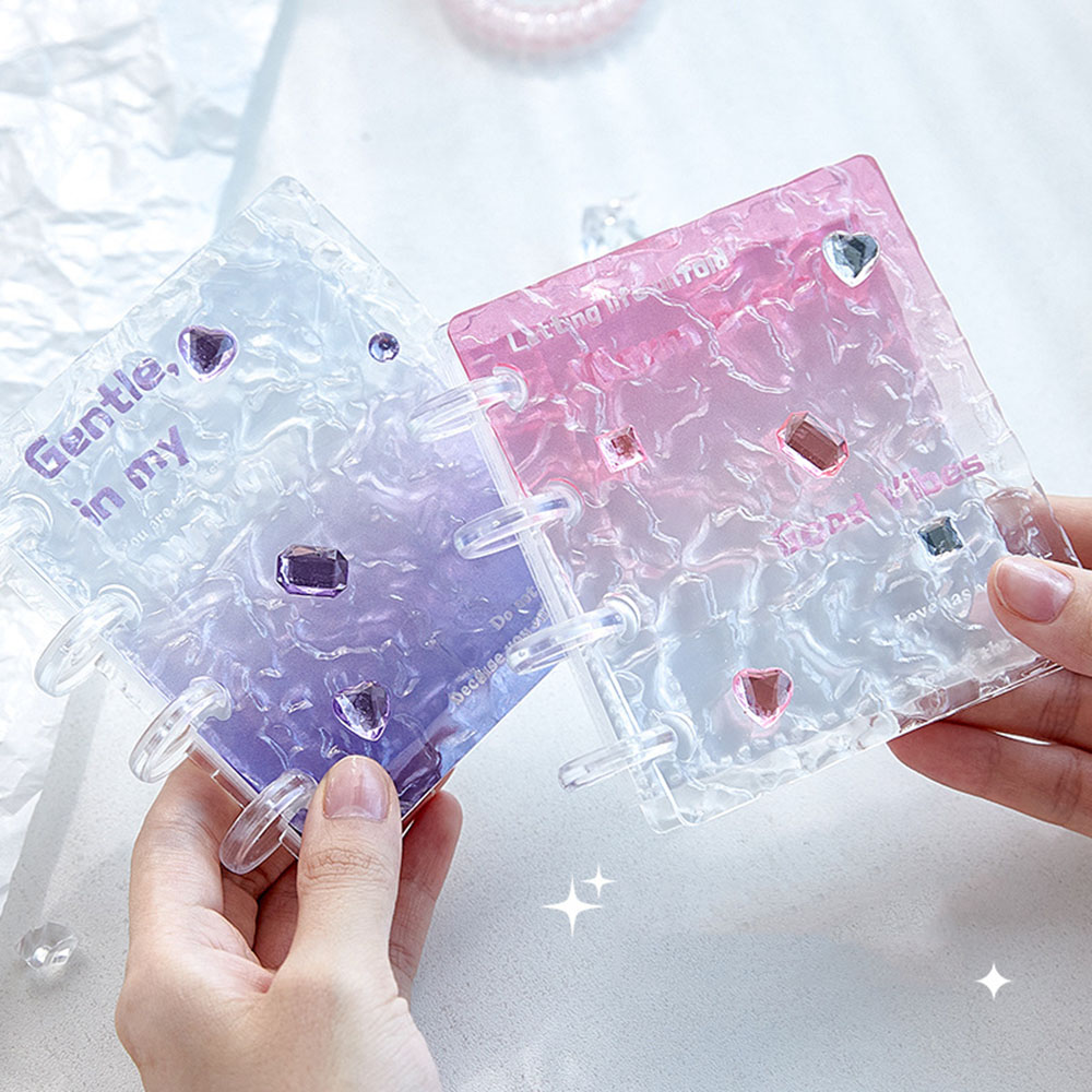 물결 무늬 그라데이션 아크릴 포토카드 바인더 3인치 K - Kpop Photo Card Binder 3 Inch 리뷰 및 가격