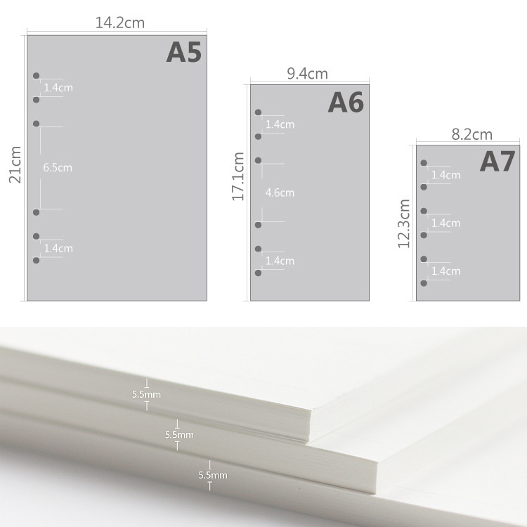A5 A6A7 45매 루즈리프 노트 리필 스프링 바인더 - A5 Spiral Dotted Grid Notebook 리뷰 및 가격