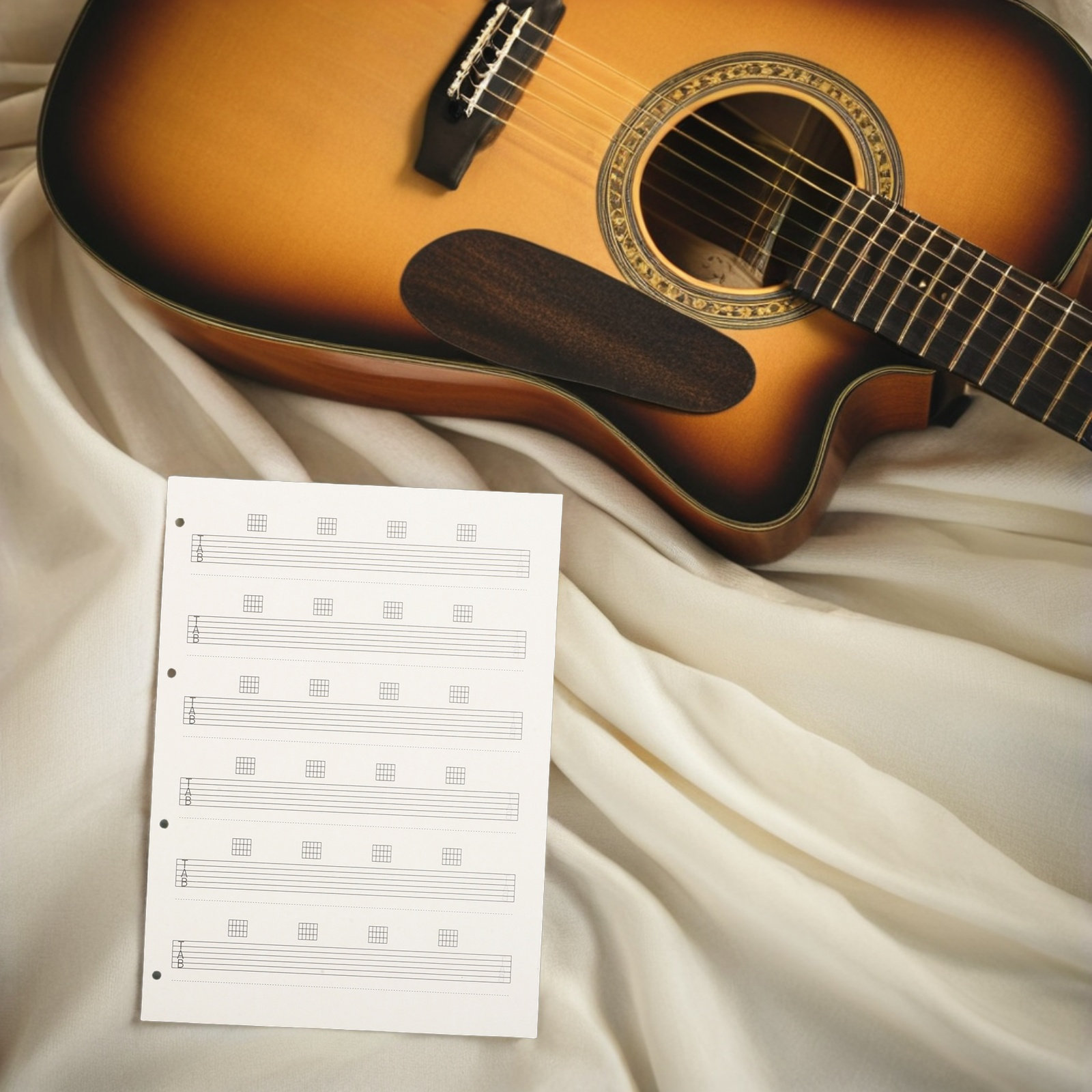 85장의 흰색 기타 탭 용지, 악보, 탭 노트북, 부드 - Blank Sheet Music Notebook 리뷰 및 가격